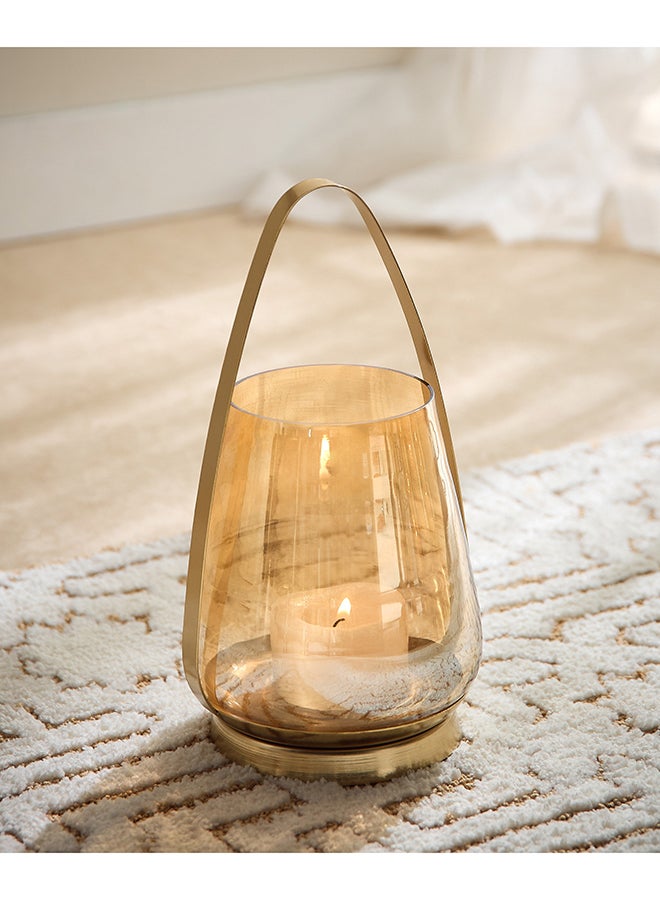 Home Box Accord Metal Candleholder with Lustre Glass - 17.5x14x29 cm - Image 1